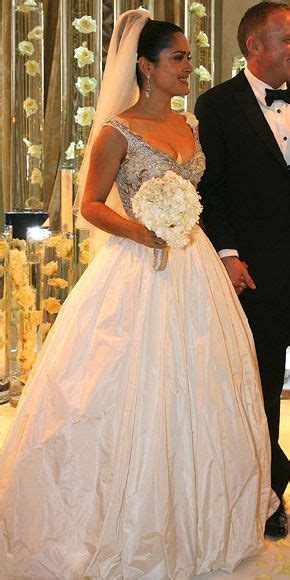 salma hayek wedding dress 2020